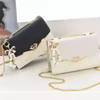Trendy Chinese PU Leather Women one shoulder sequins Crossbody bags